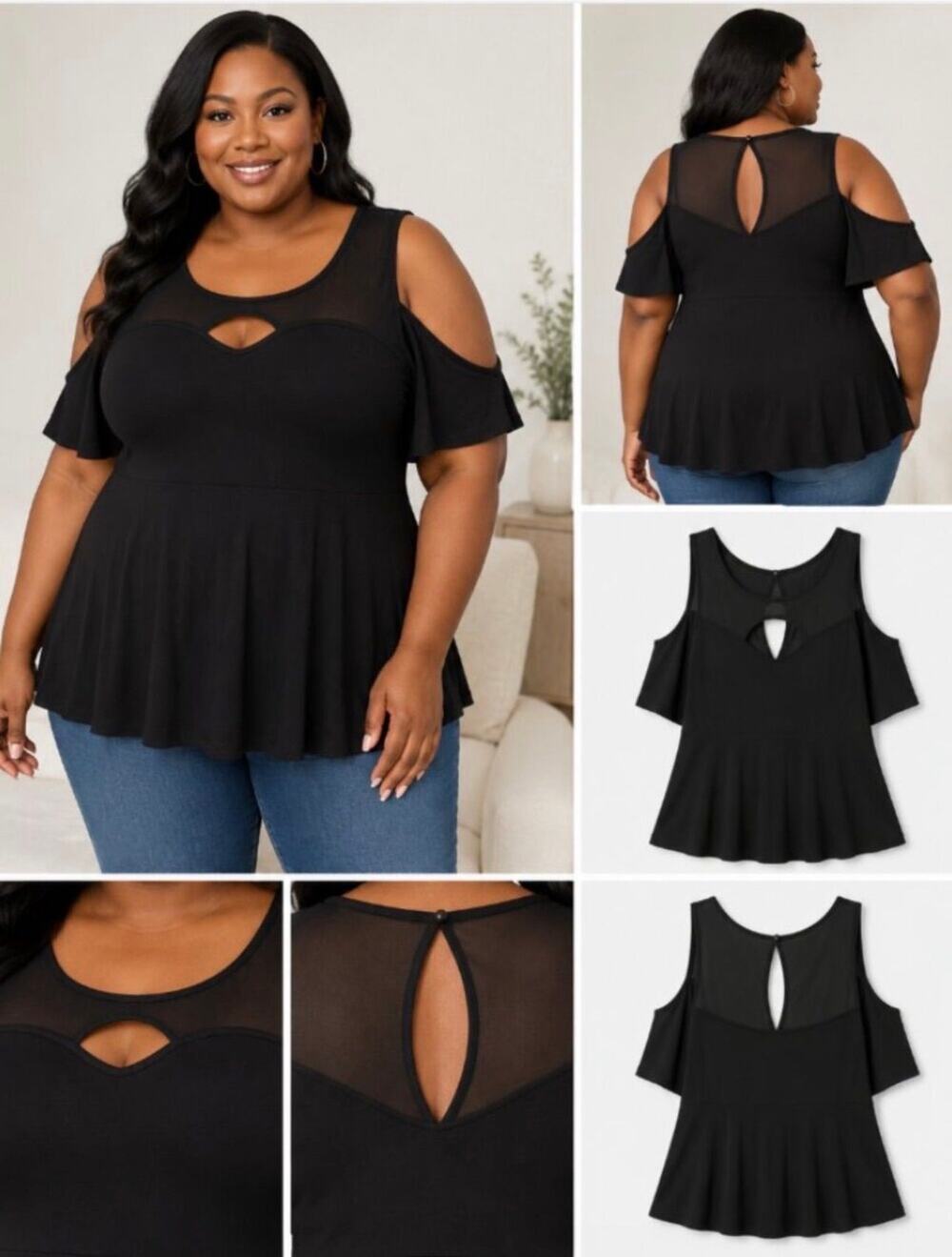 Torid NWT Black Blouse